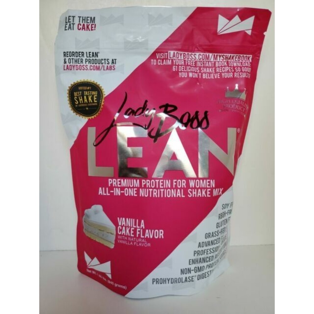 Ladyboss Lean Vanilla Cake Meal Replacement Shake for Women Protein Powder READ